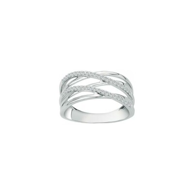 Bague en argent et oxyde de zirconium