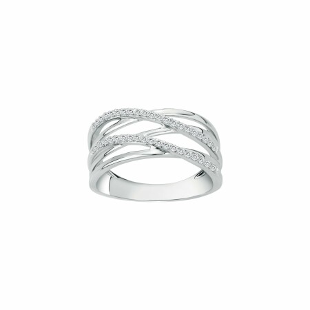 Bague en argent et oxyde de zirconium