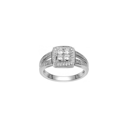 Bague en argent et oxyde de zirconium