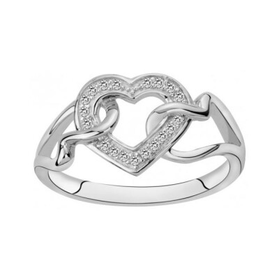 Bague 3 coeurs en argent et oxyde de zirconium