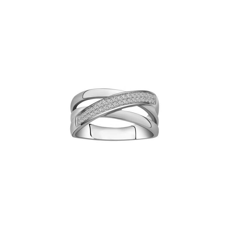 Bague en argent et oxyde de zirconium