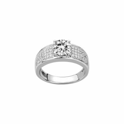 Bague en argent et oxyde de zirconium