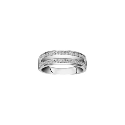 Bague en argent et oxyde de zirconium