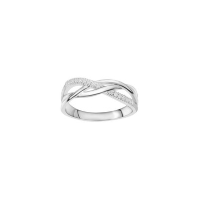 Bague en argent et oxyde de zirconium