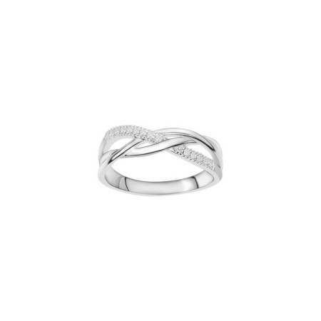 Bague en argent et oxyde de zirconium