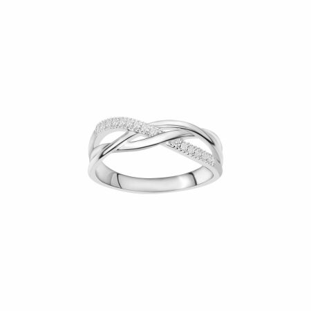 Bague en argent et oxyde de zirconium