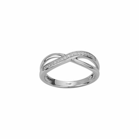 Bague en argent et oxyde de zirconium