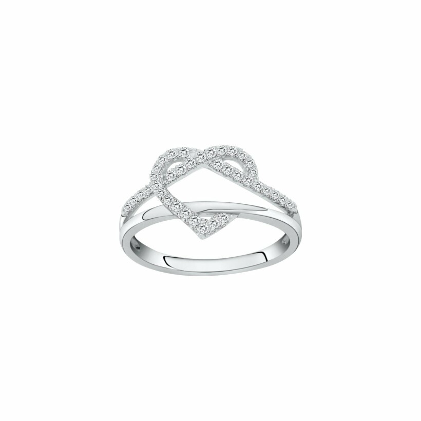 Bague en argent et oxyde de zirconium