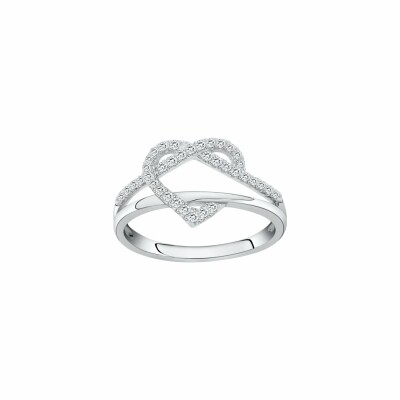 Bague en argent et oxyde de zirconium