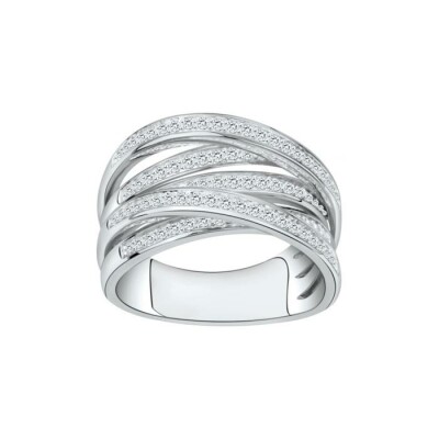 Bague en argent et oxyde de zirconium