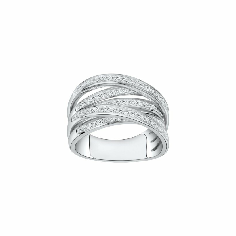 Bague en argent et oxyde de zirconium