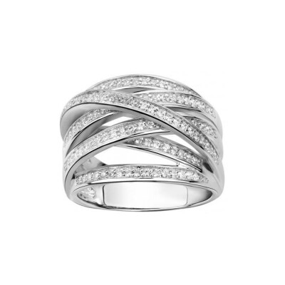 Bague en argent et oxyde de zirconium