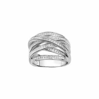 Bague en argent et oxyde de zirconium
