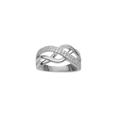 Bague en argent et oxyde de zirconium, taille 60