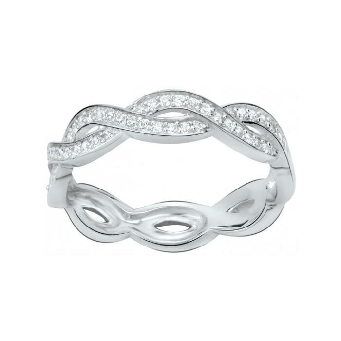 Bague en argent et oxyde de zirconium