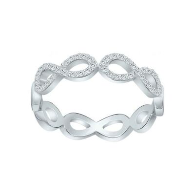 Bague en argent et oxyde de zirconium