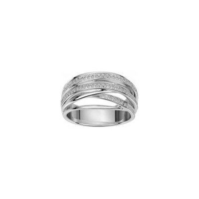 Bague en argent et oxyde de zirconium