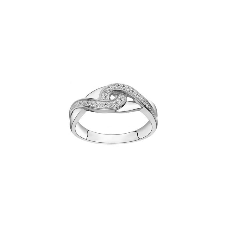 Bague en argent et oxyde de zirconium