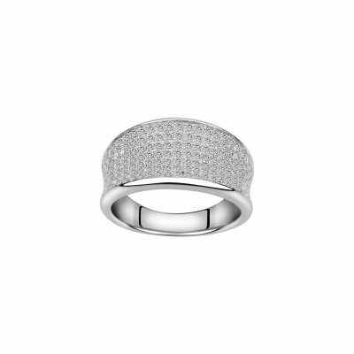 Bague en argent et oxyde de zirconium, taille 56