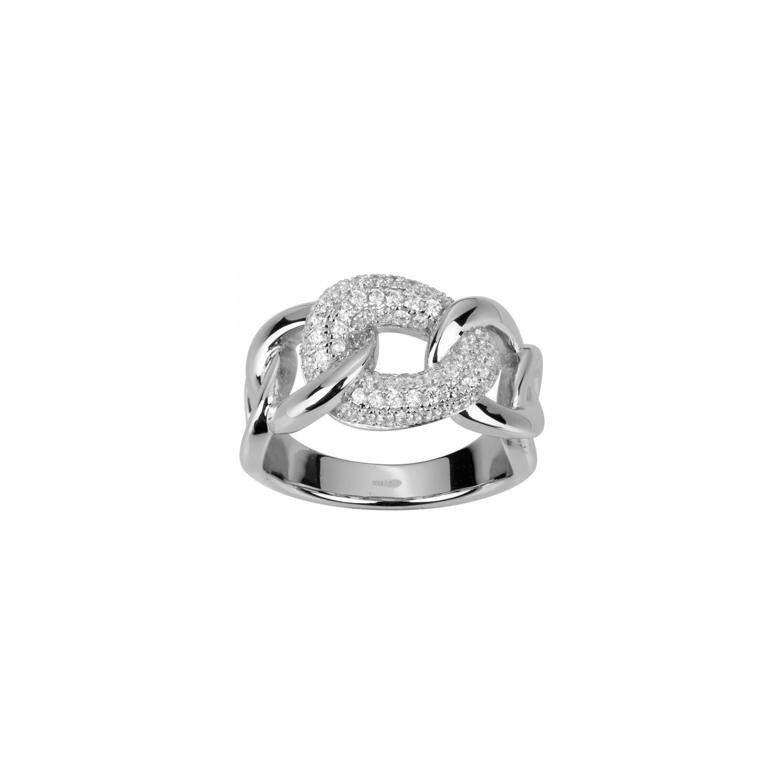 Bague en argent et oxyde de zirconium