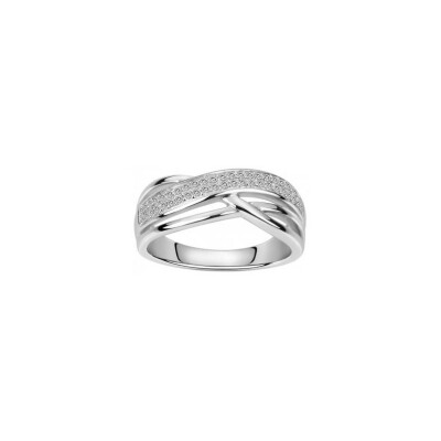 Bague en argent et oxyde de zirconium