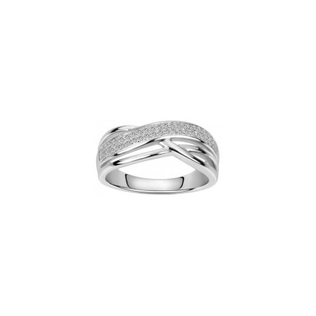 Bague en argent et oxyde de zirconium