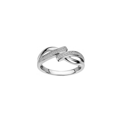 Bague en argent et oxyde de zirconium, taille 54