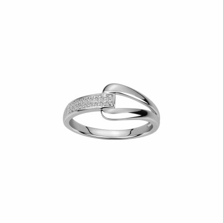 Bague en argent et oxydes de zirconium