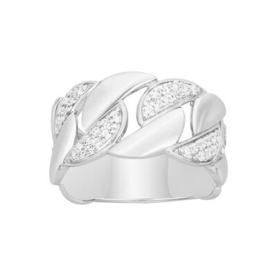 Bague en argent et oxyde de zirconium, taille 56