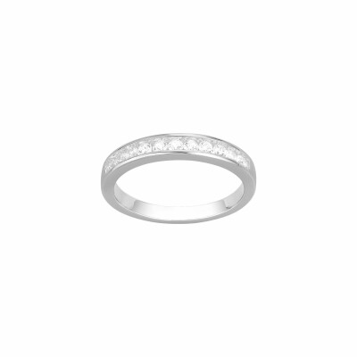 Bague en argent et oxyde de zirconium