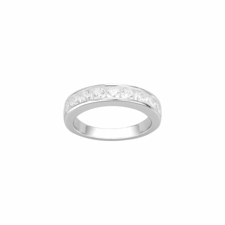 Bague en argent et oxyde de zirconium