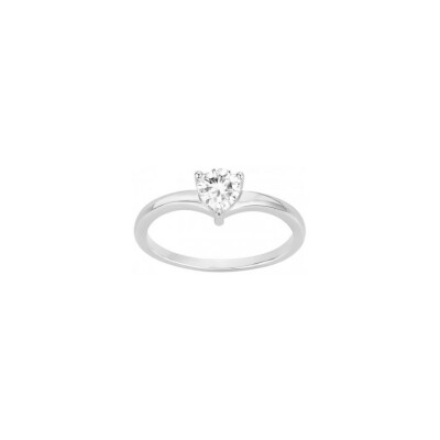 Bague en argent et oxyde de zirconium