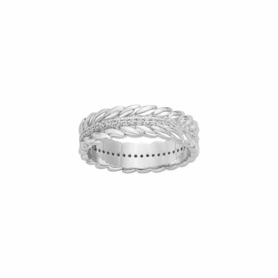 Bague en argent et oxyde de zirconium