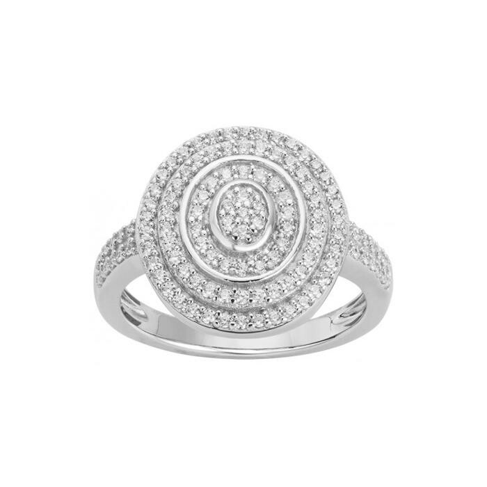 Bague en argent et oxyde de zirconium