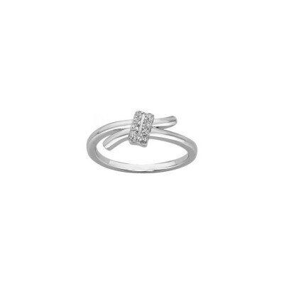 Bague en argent et oxyde de zirconium