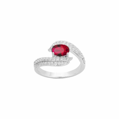 Bague en argent et oxyde de zirconium