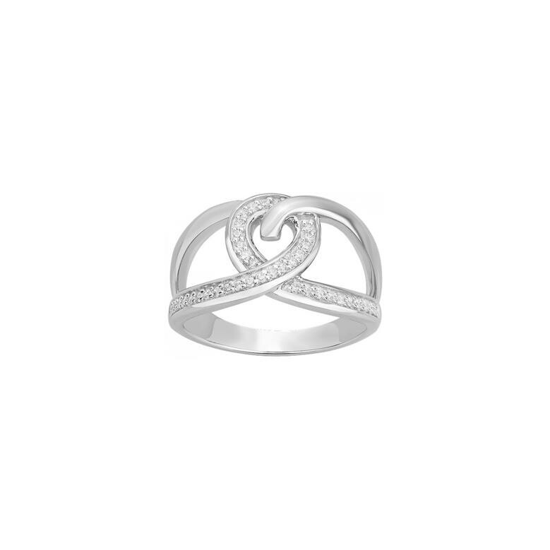 Bague en argent et oxyde de zirconium