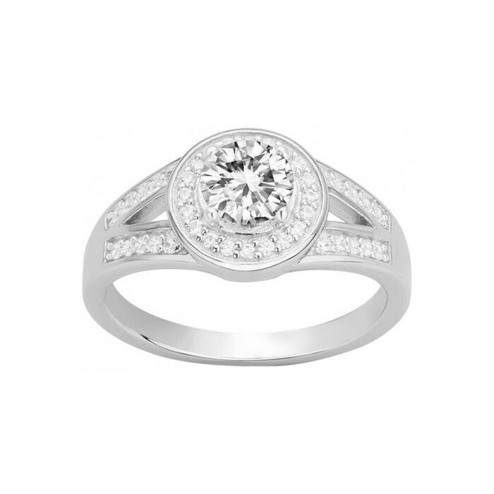 Bague en argent et oxyde de zirconium