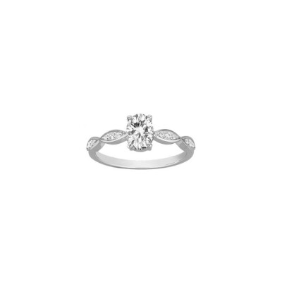 Bague en argent et oxyde de zirconium, taille 54
