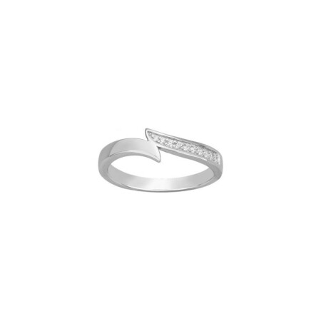 Bague en argent et oxyde de zirconium