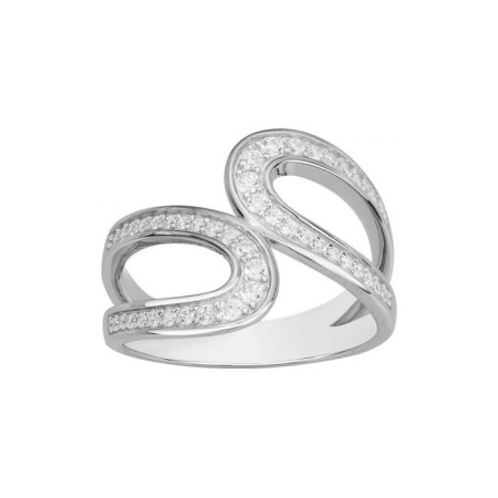 Bague en argent et oxyde de zirconium