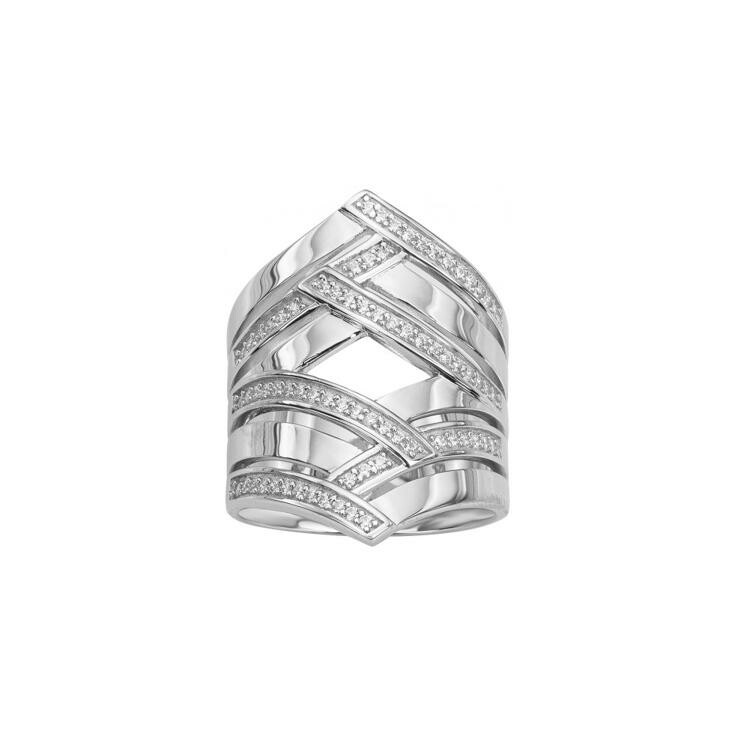 Bague en argent et oxyde de zirconium