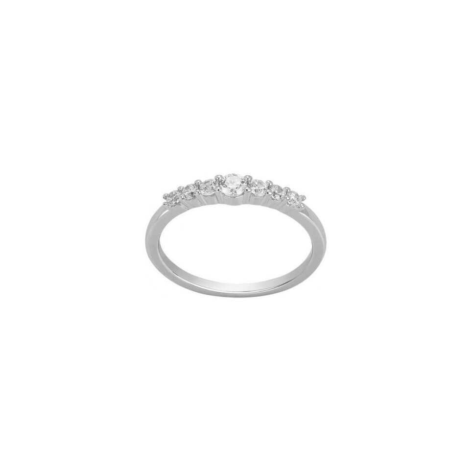 Bague en argent et oxyde de zirconium