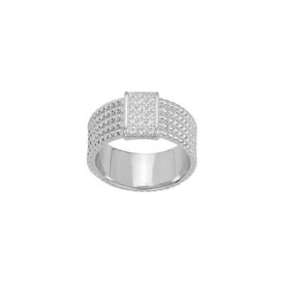 Bague en argent et oxyde de zirconium