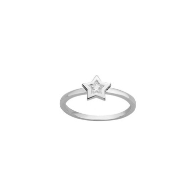 Bague en argent et oxyde de zirconium