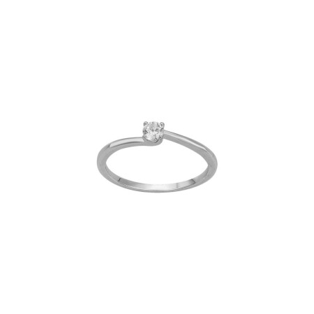 Bague en argent et oxydes de zirconium