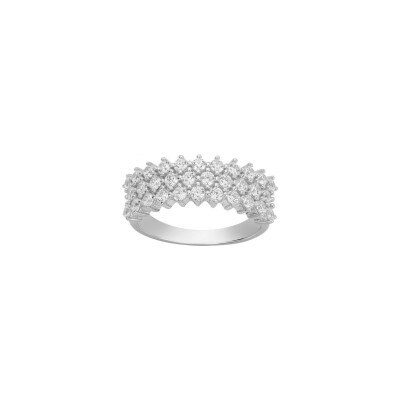 Bague en argent et oxydes de zirconium