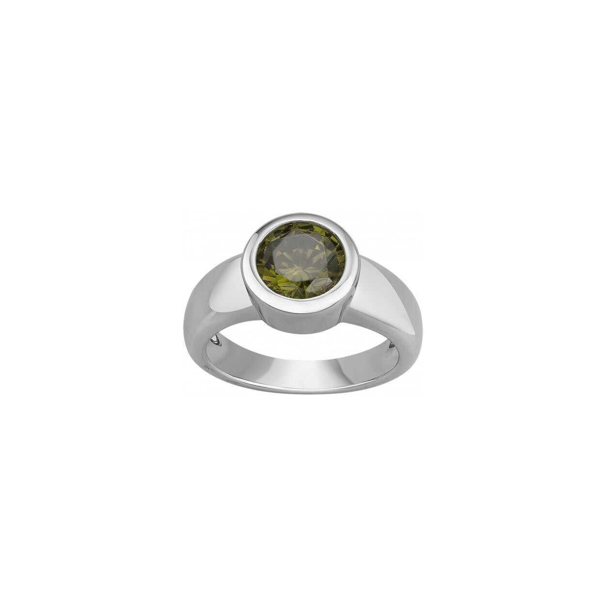 Bague en argent et oxyde de zirconium