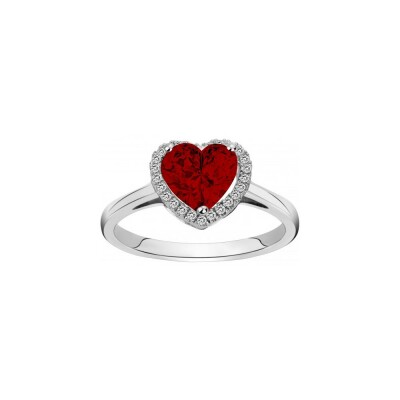 Bague en argent et oxyde de zirconium, taille 56