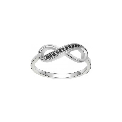 Bague en argent et oxyde de zirconium, taille 54